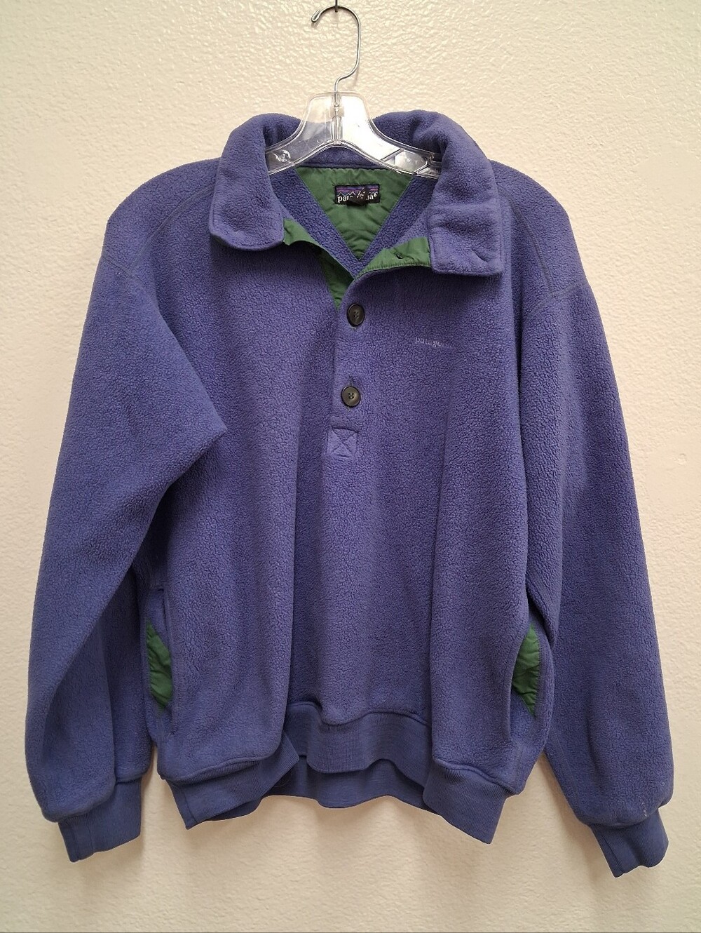 USA patagonia 1990-1991 lightweight synchilla POLO pullover SMALL